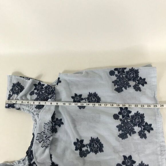 J. Jill Ocean Breeze Jacquard Ruffle Off Shoulder Top Women's Medium Floral - Picture 7 of 11